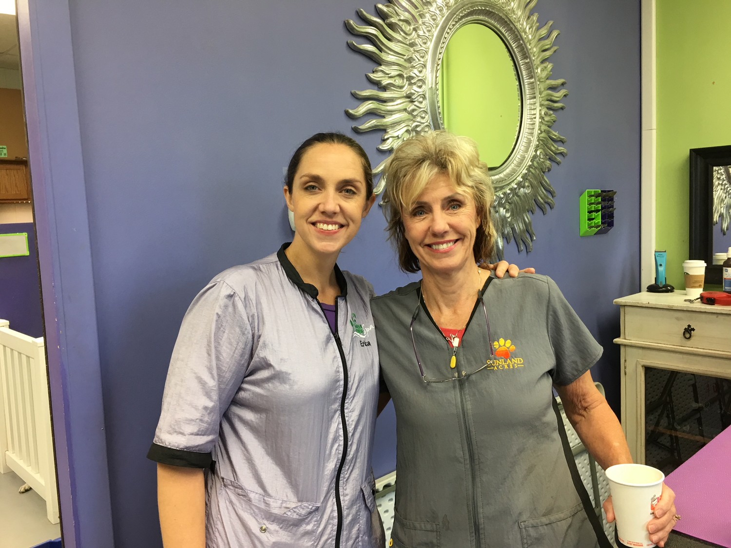 Green Dog Spa co-owners Erica Benson and Lynn Lamoureux recently hosted and sponsored a two-day workshop and certification event by the National Dog Groomers Association of America (NDGAA).